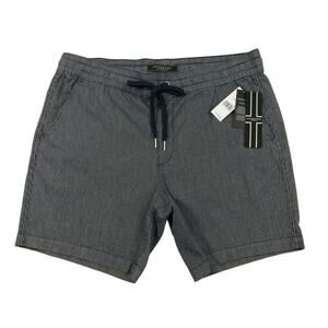 LIVERPOOL Los Angeles Mens XL The Drawstring Shorts Navy Ivory Stripe $89